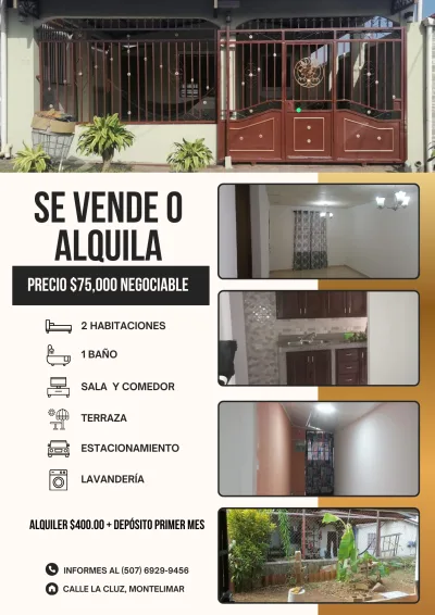 Vendo o Alquilo Casa en Montelimar — imagen 1 de 2