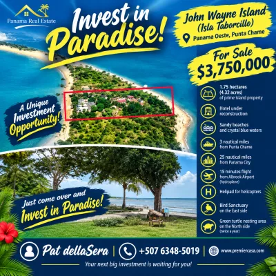 1.75 Hectares located in the John Wayne Island aka Isla Taborcillo. — imagen 1 de 3